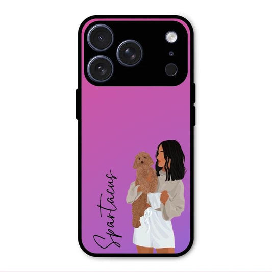 Customize Pet Name Glass Case For iPhone 17 Pro Max