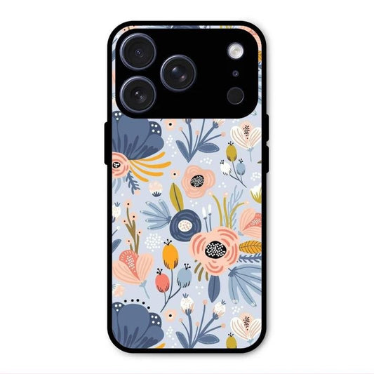 Dewy Flower Mix Glass Case Cover For iPhone 17 Pro Max