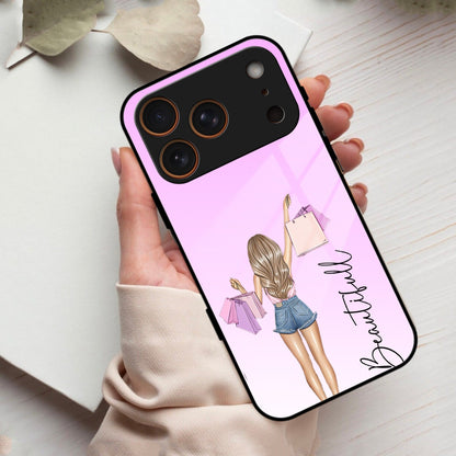 Girl With Bag Glass Case Cover For iPhone 17 Pro Max