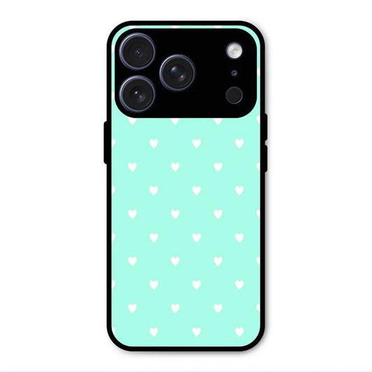 Heart Design Glossy Metal Case Cover For iPhone 17 Pro Max