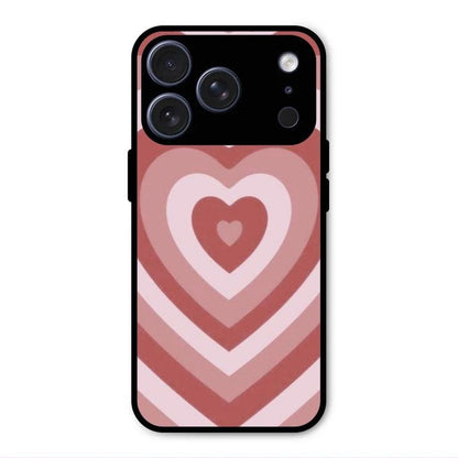 Latte Love Patter Glass Case Cover - Brown For iPhone 17 Pro Max