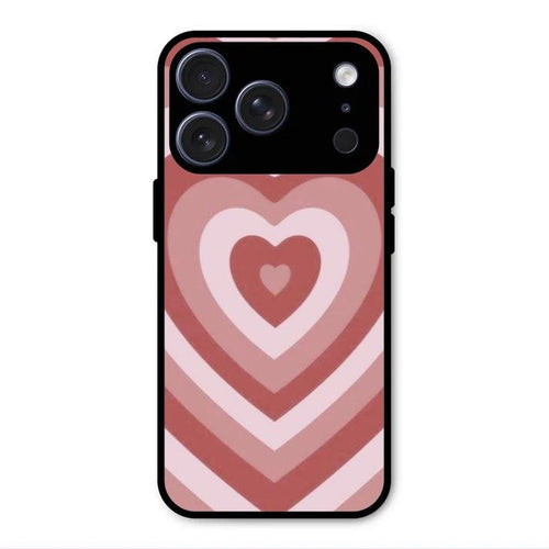 Latte Love Patter Glass Case Cover - Brown For iPhone 17 Pro Max