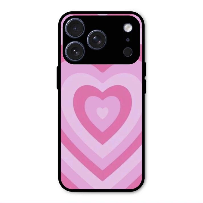 Latte Love Patter Glass Case Cover - Pink For iPhone 17 Pro Max