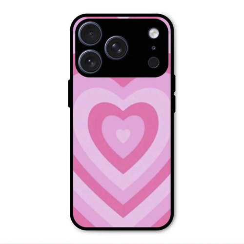 Latte Love Patter Glass Case Cover - Pink For iPhone 17 Pro Max