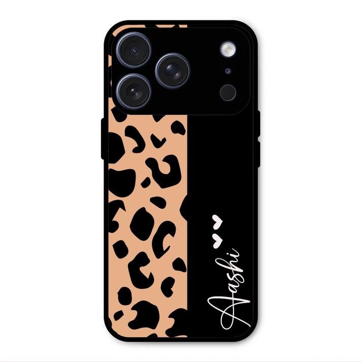 Leopard Glossy Metal Case Cover For iPhone 17 Pro Max
