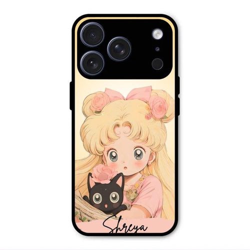 Lovely Sailor Moon Customize Glass Case Cover For iPhone 17 Pro Max