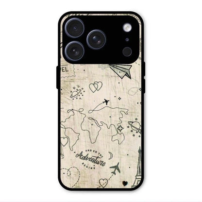 Map Mania Glass Case Cover For iPhone 17 Pro Max
