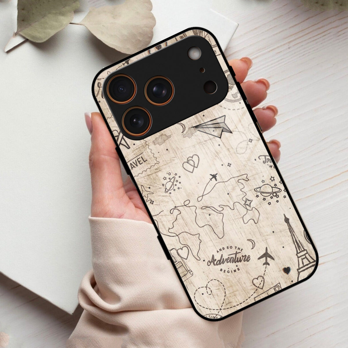 Map Mania Glass Case Cover For iPhone 17 Pro Max