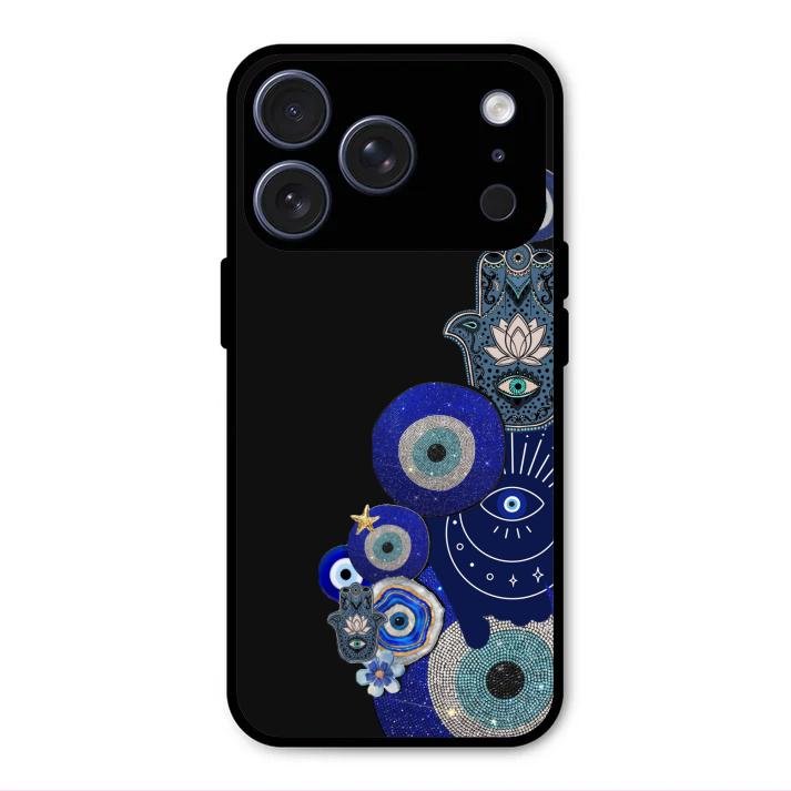 Mystic Evil Eye Glass Phone Case For iPhone 17 Pro Max