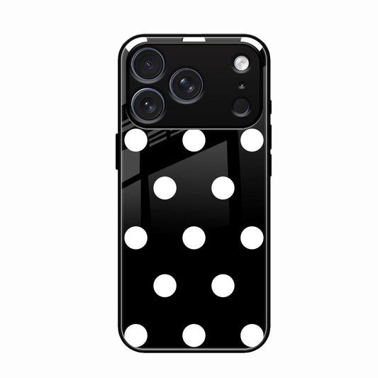 Classic Polka Dot Glass Phone Case for iPhone 17 Pro Max