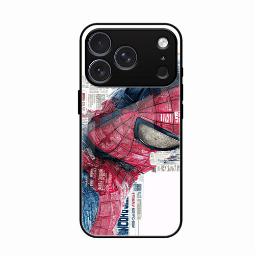 Red Blue Web Hero Glass Phone Cover for iPhone 17 Pro Max