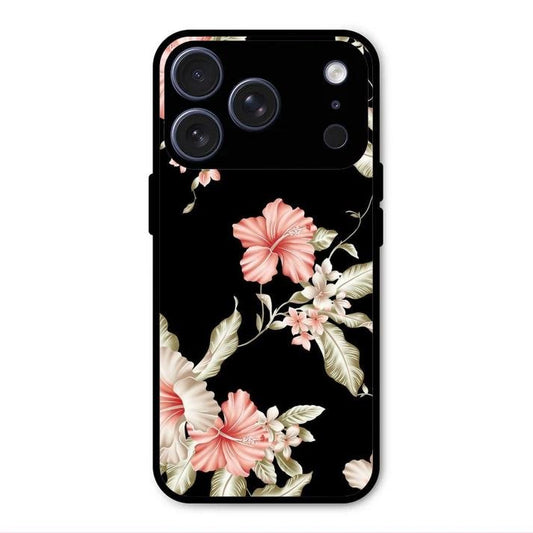 Retro Floral Glass Phone Case For iPhone 17 Pro Max