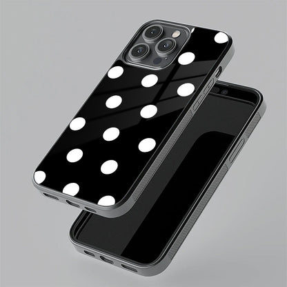 Classic Polka Dot Glass Phone Case for iPhone 17 Pro Max
