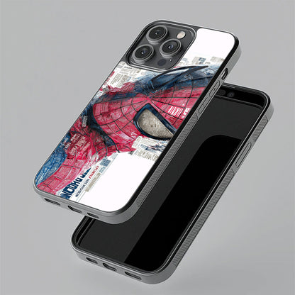 Red Blue Web Hero Glass Phone Cover for iPhone 17 Pro Max