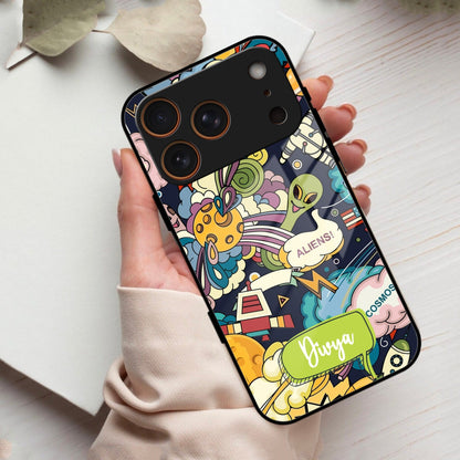 Space Glass Case Cover For iPhone 17 Pro Max