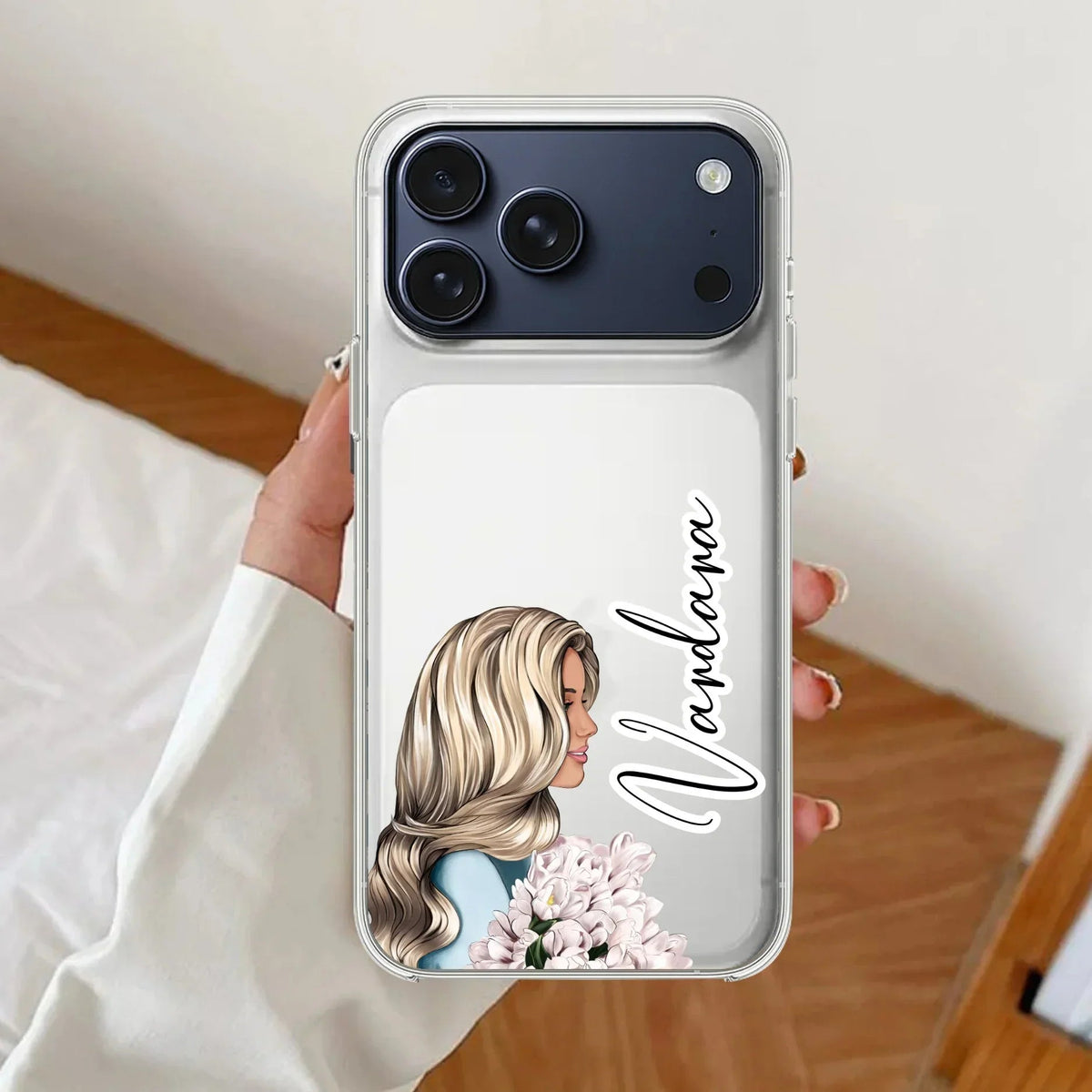 Stylish Girl Customize Transparent Silicon Case For iPhone 17 Pro Max