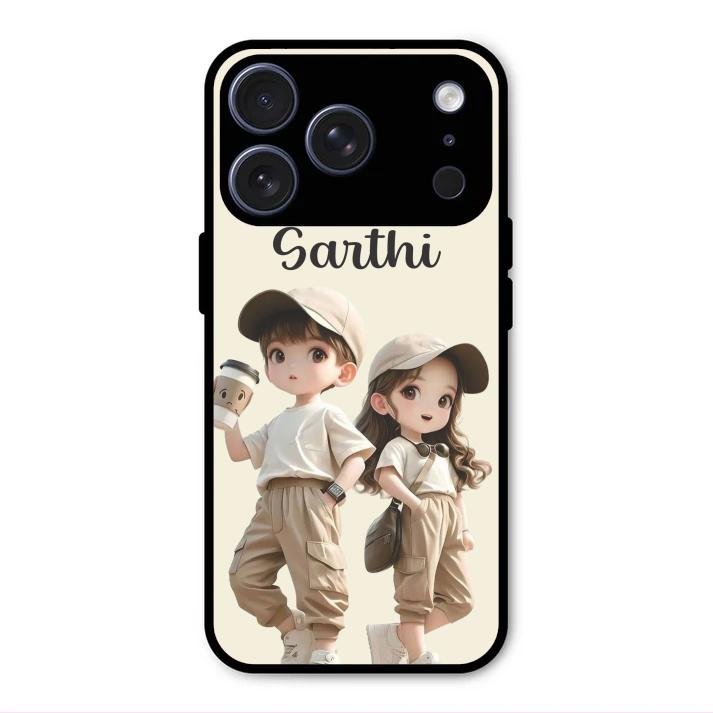 sweet harmony glossy metal case cover for iPhone 17 Pro Max