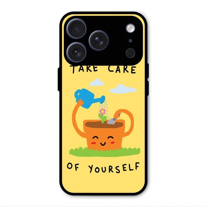 Take Care Glossy Metal Case Cover For iPhone 17 Pro Max