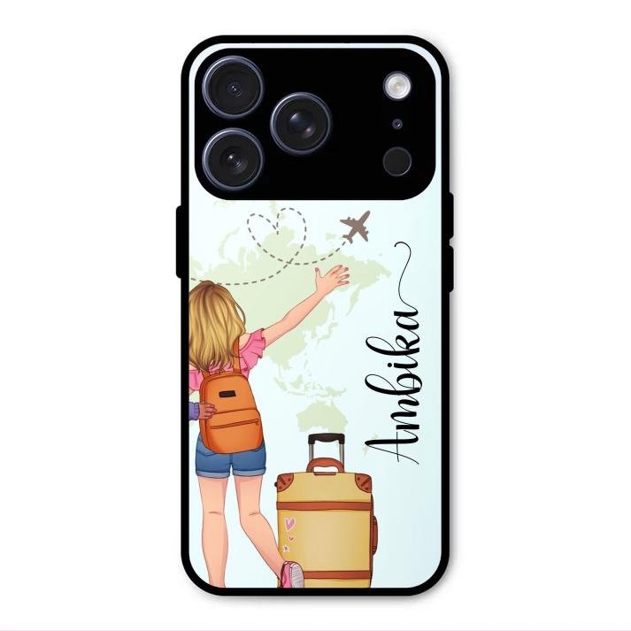 Travel Glossy Metal Case Cover For iPhone 17 Pro Max