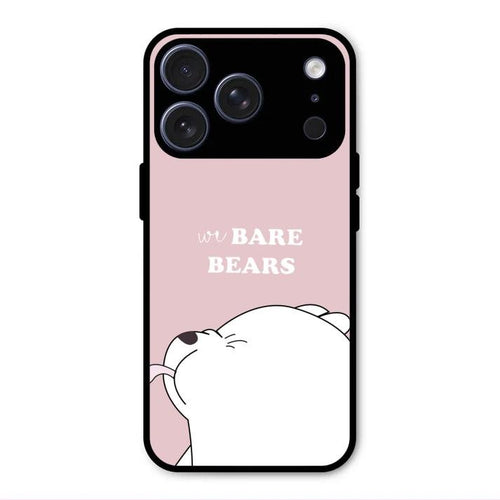We Bare Bears Pink Glossy Metal Case Cover For iPhone 17 Pro Max